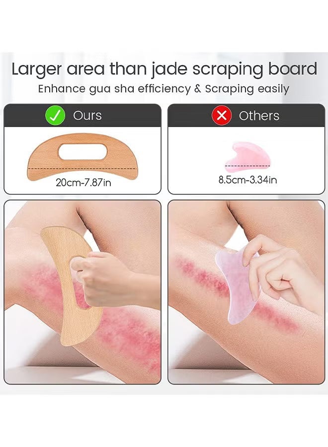 HTKCRX Wooden Massage Tools Gua Sha Tools, Scraping And Massaging Muscles To Relax The Muscles Throughout The Body, Achieving The Effect Of Relieving Body Pain - Image 5